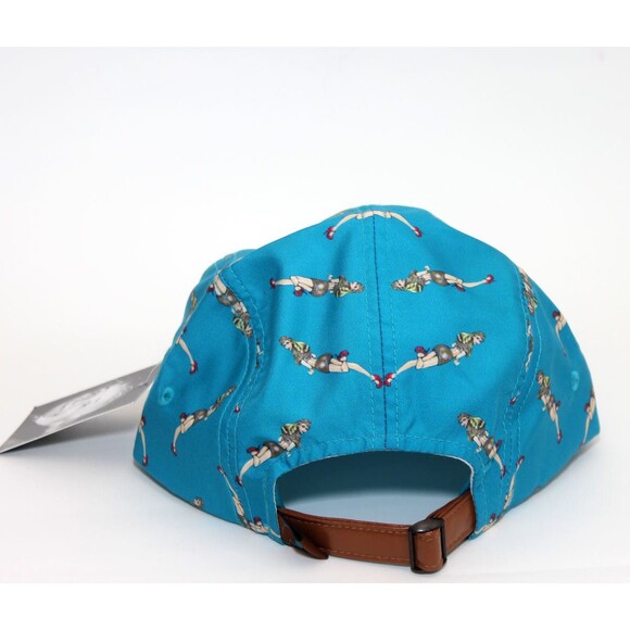 NWT MANHATTAN PROJECT ATOMIC Pinup Girl Blue w/ Brown Bill Baseball Cap One Size - Picture 3 of 4